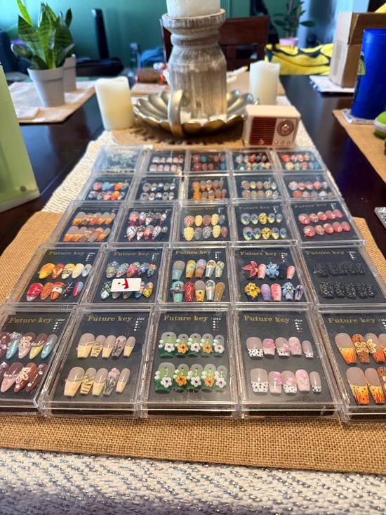 Other - Assorted Press-On Nail Sets - Colorful Floral & Patterned Designs